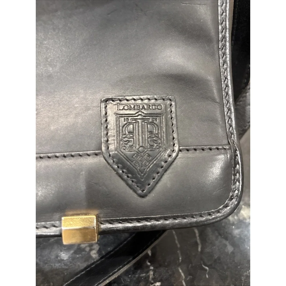 Vintage Hartmann Lombardo Black Woven Leather Gentlemen's Briefcase Bag
